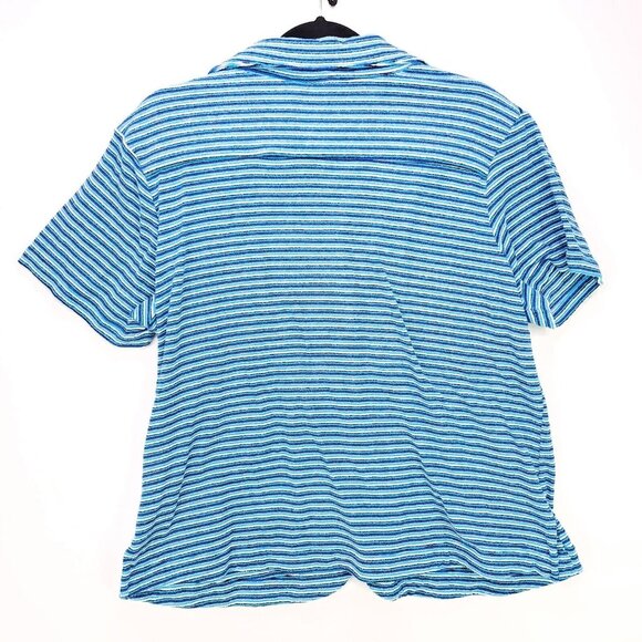 Frankies Bikinis Terry Shirt Mini Skirt Set Blue Button Up Sizes Medium Large - Picture 15 of 16